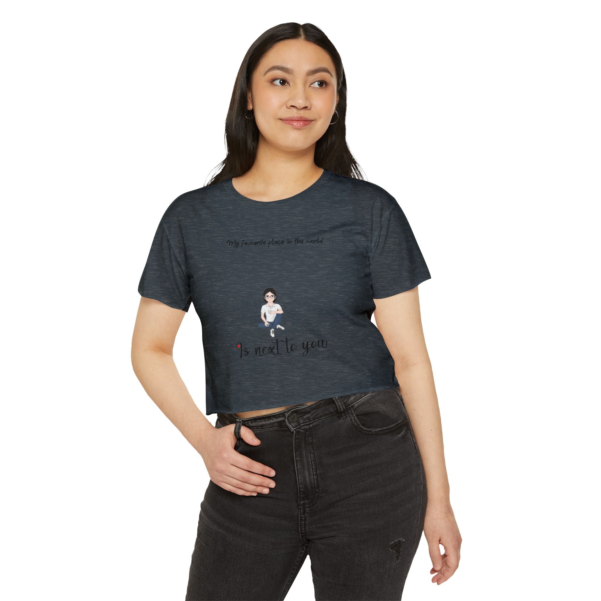 My favourite place in the world is next to you | Women's Festival Crop Top